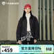 坦博爾輕薄羽絨服女短款翻領(lǐng)時(shí)尚復古秋冬保暖外套5330228A 黑色165
