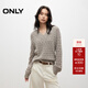 ONLY2025秋季新款軟糯羊毛混紡V領(lǐng)復古鏤空針織衫女|125413020 C05桉樹(shù)淺綠色 M
