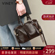 viney牛皮包包女包輕奢斜挎包品牌手提包生日三八38女神節禮物老婆 【咖色】3.8節送媽媽高檔實(shí)用單肩大包 時(shí)尚百搭休閑大容量通勤枕頭包