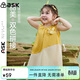 ASK JUNIOR背心連衣裙夏裝女童拼接撞色無(wú)袖可愛(ài)嬰幼裙子 黃色 90 