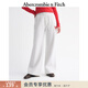 Abercrombie & Fitch美式復古時(shí)尚氣質(zhì)抓絨闊腿LOGO運動(dòng)衛褲長(cháng)褲26春女裝147-5189 銀灰色 S (165/72A)
