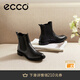 愛(ài)步（ECCO）靴子女 時(shí)尚潮流百搭冬季切爾西女靴牛皮粗跟短靴女 型塑266503 黑色26650301001 37