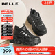 百麗（Belle）潮酷高幫老爹鞋女冬季新款商場(chǎng)同款厚底加絨休閑鞋E6N1DDD5 黑色-厚絨 37
