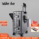 Walker Shop輕奢品牌行李箱鋁框登機箱男前開(kāi)蓋多功能拉桿箱密碼旅行箱 槍色 26英寸