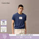Calvin KleinJeans25夏季男士休閑簡(jiǎn)約ck鏤空字母膠印純棉針織短袖T恤上衣