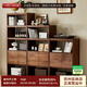 尋木之旅 實(shí)木書(shū)柜黑胡桃木書(shū)柜組合北歐簡(jiǎn)約書(shū)架客廳隔斷玄關(guān)柜定制書(shū)柜 黑胡桃木 70*40*148cm