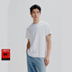 太平鳥(niǎo)男裝 夏短袖T恤男干爽面料時(shí)尚運動(dòng)服純色體恤打底衫潮 白色（合體領(lǐng)標款）柔軟面料 建議拍大一碼 M