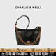 CHARLIE&KELLI CK品牌包包女款鏈條托特包2026新款女士ins水桶包單肩斜挎包 黑色【母親節生日520情人節禮物】