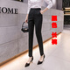 衣品飾衛春季西裝褲女西褲職業(yè)工褲小腳九分西服褲工裝褲工作褲正裝褲春秋 黑色  長(cháng)褲 L 適合107-115斤
