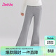 笛莎（DEESHA）童裝女童褲子加絨2025冬季款大童女孩兒童洋氣休閑褲微喇褲長(cháng)褲
