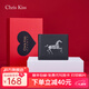 CHRIS KISS男士錢(qián)包男真皮短款頭層牛皮錢(qián)夾禮盒新年禮物送男友老公父親實(shí)用 馬到成功【紅色摯愛(ài)禮盒】