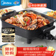 美的（Midea）電火鍋 電炒鍋家用多功能電鍋煎烤涮一體電熱電煮鍋6L 火鍋鍋不粘烤魚(yú)鍋MC-DY3030Easy101