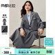 尚都比拉格雷系職場(chǎng)套裝女秋季一?？燮今g領(lǐng)短款西裝外套配顯瘦A字半身裙