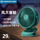 艾美特（AIRMATE）小風(fēng)扇usb/電風(fēng)扇/小電扇桌面/臺扇辦公宿舍學(xué)生戶(hù)外大風(fēng)力床頭車(chē)載迷你便攜嬰兒車(chē)壁掛夾式充電扇 綠色-插電款【二擋低噪】