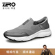 零度Zero運動(dòng)休閑鞋2025新款百搭男士套腳網(wǎng)面拼接透氣軟男鞋 灰色 40 偏大一碼