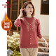 俞兆林中老年女裝秋冬繡花加絨針織衫媽媽裝毛衫新年老年人毛衣 Y44Z024