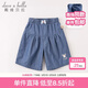 戴維貝拉（DAVE＆BELLA）童裝女童牛仔褲兒童七分褲女寶寶夏裝新款小童褲子夏季幼兒夏天 牛仔藍 110 cm（建議身高100-110cm）