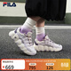 FILA 斐樂(lè )官方女鞋可頌鞋運動(dòng)鞋2025冬季新款鞋子厚底面包休閑鞋 浪漫紫/雨霧灰-ON 38