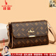 袋鼠卡拉38節女士單肩斜挎包小包2026新款中年媽媽百搭女包送老婆女神禮物 DS棕/卡（送禮盒裝+手包卡包） 小包長(cháng)26-厚10-高17厘米