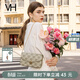 VANESSA HOGAN VH女包山茶花信封包春夏輕奢老花鏈條單肩斜挎包生日禮物送女友 綠色+綠野仙蹤禮袋（送禮首選）