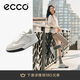 愛(ài)步（ECCO）厚底板鞋女 復古街頭德訓休閑鞋 街頭球鞋272833 灰白色/白色36