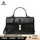 杜羅倫（DULOREN）2026年新款輕奢感通勤手提包時(shí)尚歐美風(fēng)格皮帶斜挎包包女 黑色