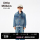 little MO&Co.童裝25春裝新款女童純棉牛仔外套兒童夾克男童薄款 牛仔藍色 140 140/68