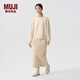 MUJI女式  羊絨混紡 圓領(lǐng)毛衣 女款冬季 針織衫打底衫女裝  BAH91C4A 米白色 XL (165/92A)