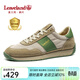 楓葉（leaveland）男鞋2026新品復古時(shí)尚透氣阿甘鞋男輕便軟底戶(hù)外運動(dòng)休閑慢跑鞋男 卡其色（皮鞋碼） 42