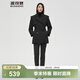 波司登（BOSIDENG）【斷碼清倉】冬季90鵝絨風(fēng)衣羽絨服女商務(wù)英倫特色西裝外套 黑色8056 XL 175/96A