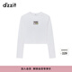 DZZIT地素長(cháng)袖T恤春秋簡(jiǎn)約精致感美感十足可愛(ài)女 白色 XS