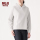 MUJI MUJI 女式 粗細不均毛圈 套頭衛衣 BBQ03A0S 銀灰色 M-L