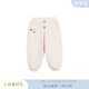 white wheat兒童2025冬季新款燈芯絨長(cháng)褲男童女童褲子寶寶束腳褲加絨運動(dòng)褲 米色 90