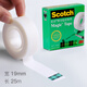 3M 思高隱形膠帶 隱形膠帶 思高Scotch神奇隱形膠帶錯題改錯粘字半透明題復印復制學(xué)生用 19mm 寬 -單卷- 長(cháng) 款 25米