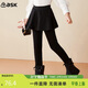 ASK JUNIOR女童褲子冬加厚保暖中大童休閑純色長(cháng)褲百搭打底褲裙褲 黑色 150 