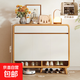 實(shí)木芯鞋柜家用門(mén)口入戶(hù)玄關(guān)新中式室內2026新款收納柜靠墻鞋架 嶼山原木100*32*108cm實(shí)木生態(tài)板【約放22-25雙鞋】 材質(zhì)堅硬  結構穩定