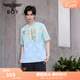 BOY LONDON【薄荷曼波】夏季經(jīng)典鷹標滿(mǎn)印針織短袖T恤N01002 藍色 M