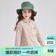 笛莎（DEESHA）笛莎童裝女童襯衫2025年秋洋氣格子襯衫上衣 粉格子 140