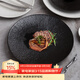 半物生活盤(pán)子高級感西餐盤(pán)牛排盤(pán)日式餐具餐盤(pán)黑色碟子家用菜盤(pán)平盤(pán)早餐盤(pán)