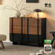 梵也家具落日斗柜實(shí)木柚木儲物客廳臥室玄關(guān)柜現代簡(jiǎn)約收納六斗柜 【梵也原創(chuàng  )】落日六斗柜（緬甸瓦城柚木）