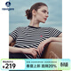 Navigare意大利小帆船短袖條紋T恤衫女25夏季新品圓領(lǐng)百搭體恤衫時(shí)尚上衣 黑白條紋 XL