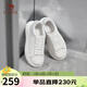 駱駝（CAMEL）板鞋女活力百搭經(jīng)典小白鞋增高厚底休閑鞋 L25S548064 白/銀 37 
