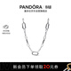 潘多拉（PANDORA）ME系列五連環(huán)項鏈頸飾銀色素鏈DIY個(gè)性簡(jiǎn)約送女友生日禮物