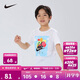 NIKE 耐克童裝男童短袖T恤2025年夏季氣球卡通圖案兒童短T上衣
