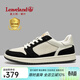 楓葉（leaveland）男鞋夏季新品網(wǎng)面透氣黑白色板鞋男經(jīng)典百搭軟底男士休閑鞋 白色/黑（皮鞋碼） 41