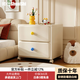 帥仕（shuaishi）臥室床頭柜子小型床頭置物柜多層收納極窄儲物柜家用抽屜式小桌子 一體免安裝【兩層】40寬50高【含支架及萬(wàn)向輪】