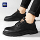 海瀾之家HLA春季男鞋百搭休閑鞋子男士皮鞋男戶(hù)外工裝鞋男款 0548黑色42