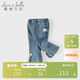 戴維貝拉（DAVE＆BELLA）女童牛仔九分褲春裝寶寶洋氣喇叭褲兒童褲子