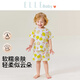 ELLE BABY純棉寶寶睡衣套裝夏季新款笑臉可愛(ài)兒童家居服男童女童套頭空調服 酸性糖果 【純棉100%】 90 【建議身高78cm-90cm】