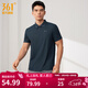 361°運動(dòng)翻領(lǐng)t恤男2026年春夏季新款休閑透氣短袖情侶POLO衫 【推薦】【男款】深墨藍 2XL